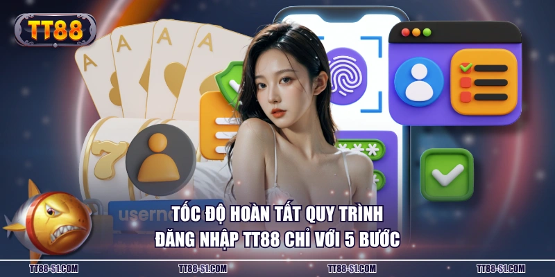 Tốc độ hoàn tất quy trình đăng nhập TT88 chỉ với 5 bước